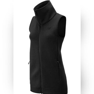 New Balance Womens 247 Luxe Vest Long Length Tunic Black Zip size small